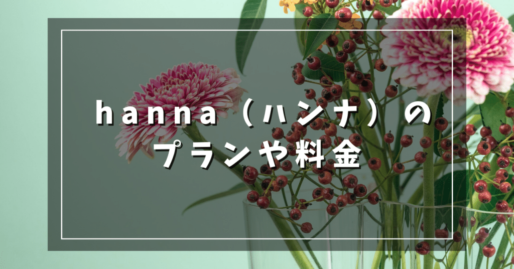 hanna（ハンナ）のプランや料金