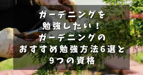 ガーデニングを勉強したい！ガーデニングのおすすめ勉強方法6選と9つの資格